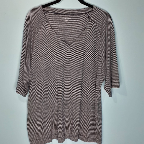 Eileen Fisher Tops - Ladies Eileen Fisher Oversized Navy & White Stripped 100% Organic Linen Top M